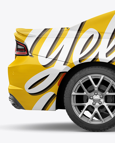 Muscle Car Mockup   Side View PSD #1