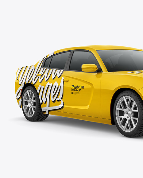 Muscle Car Mockup   Half Side View PSD #2