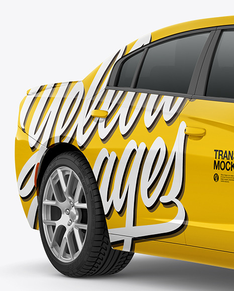 Muscle Car Mockup   Half Side View PSD #1