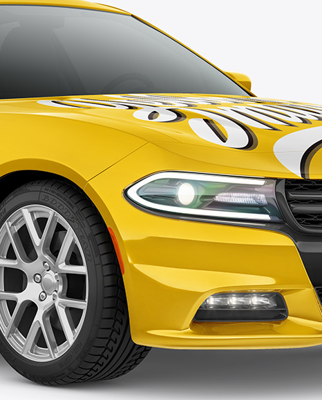 Muscle Car Mockup   Half Side View PSD #7