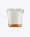 Plastic Cup with Yogurt and Apricot Jam Mockup
