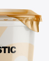 Plastic Cup with Yogurt and Apricot Jam Mockup