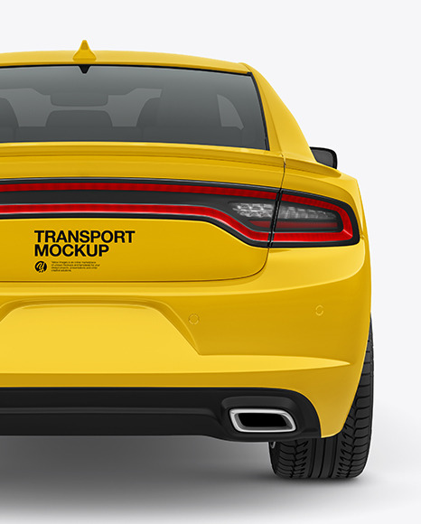 Muscle Car Mockup   Back View PSD #2