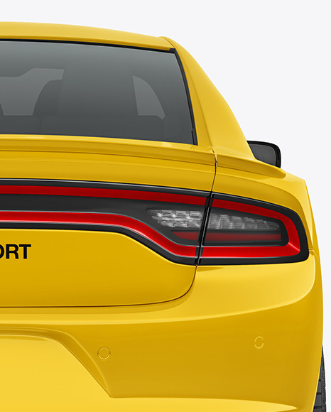Muscle Car Mockup   Back View PSD #6