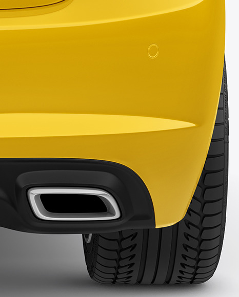 Muscle Car Mockup   Back View PSD #7