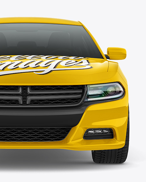 Muscle Car Mockup   Front View PSD #2