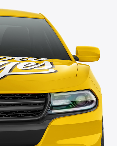 Muscle Car Mockup   Front View PSD #6