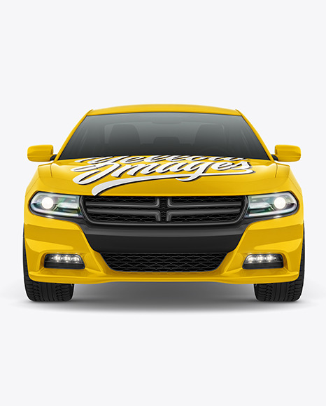Muscle Car Mockup   Front View PSD #7