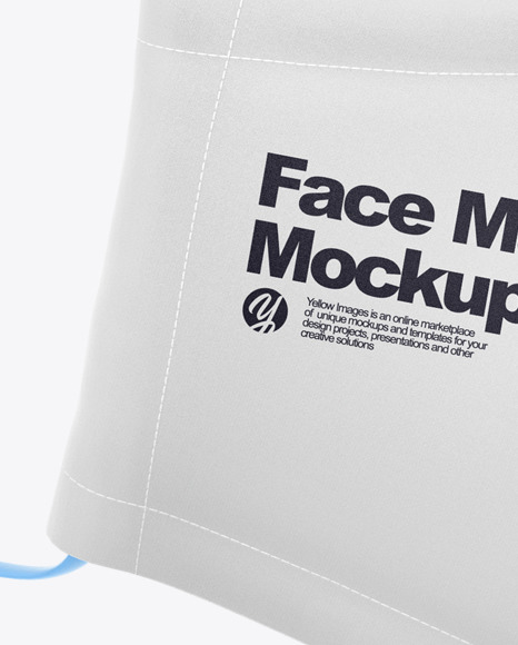 Download Face Mask With Strap Adjusters Mockup In Apparel Mockups On Yellow Images Object Mockups