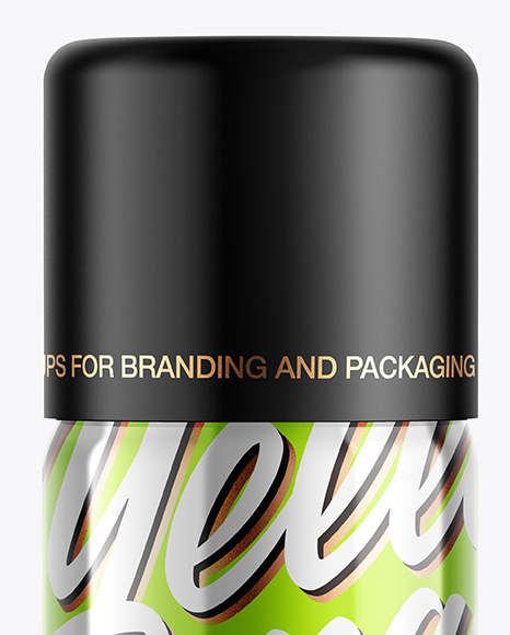 Download Glossy Metallic Spray Bottle Mockup in Bottle Mockups on Yellow Images Object Mockups