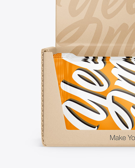 Kraft Display Box   Snack Bars Mockup PSD #3