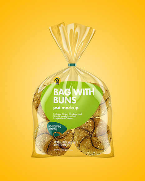 Bag with Kaiser Buns Mockup PSD #2