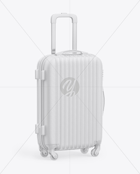 Download Travel Suitcase Mockup Half Side View In Object Mockups On Yellow Images Object Mockups