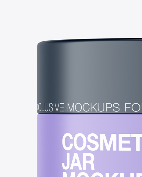 Matte Cosmetic Jar Mockup PSD #2