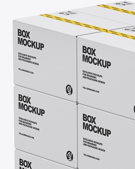 Pallet W  12 Paper Boxes Mockup PSD #7