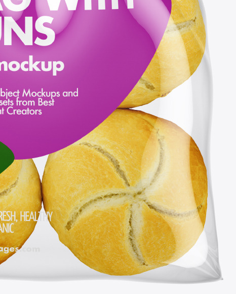 Bag with Kaiser Buns Mockup PSD #5