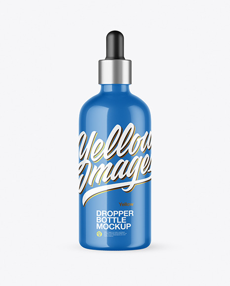 100ml Glossy Dropper Bottle Mockup