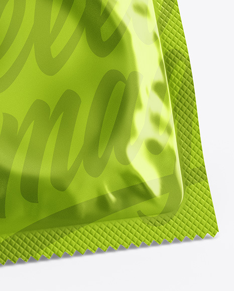 Download Matte Metallic Condom Packaging Mockup Yellow Author