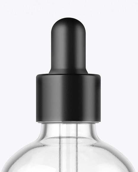 100ml Clear Glass Dropper Bottle Mockup PSD #1