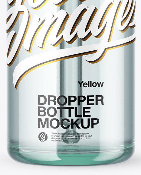 100ml Blue Glass Dropper Bottle Mockup PSD #6