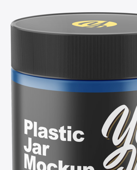 Glossy Plastic Jar w  Spoon Mockup PSD #3