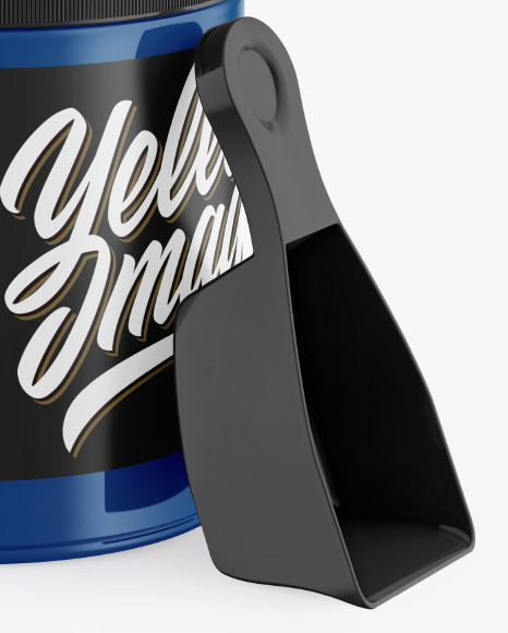 Glossy Plastic Jar w  Spoon Mockup PSD #4