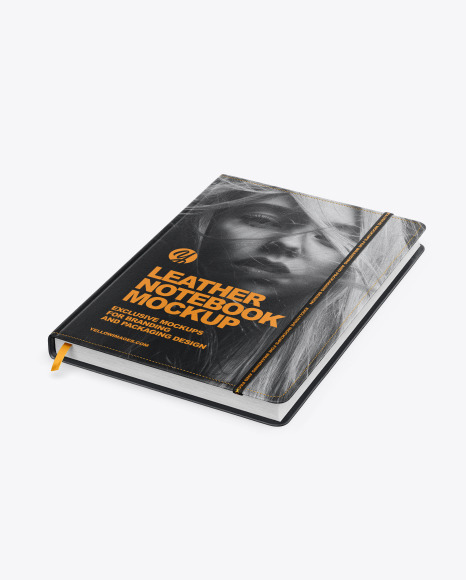 Leather Notebook Mockup PSD #6