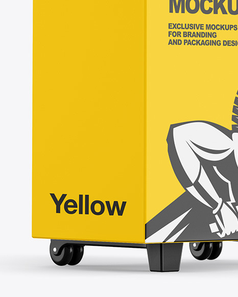 Paper Trolley Box Mockup PSD #1