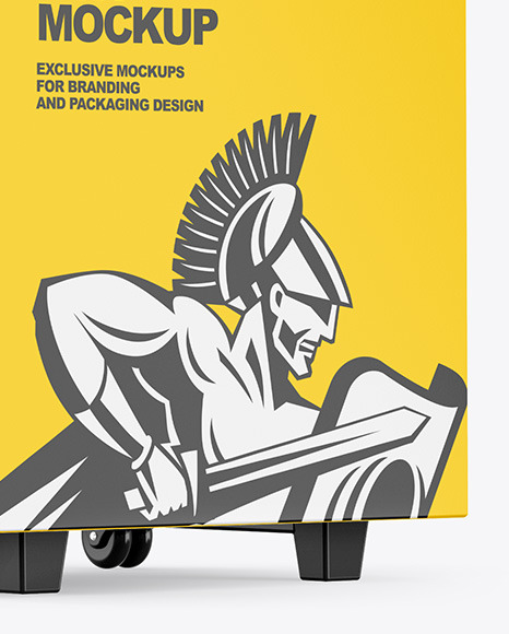 Paper Trolley Box Mockup PSD #6