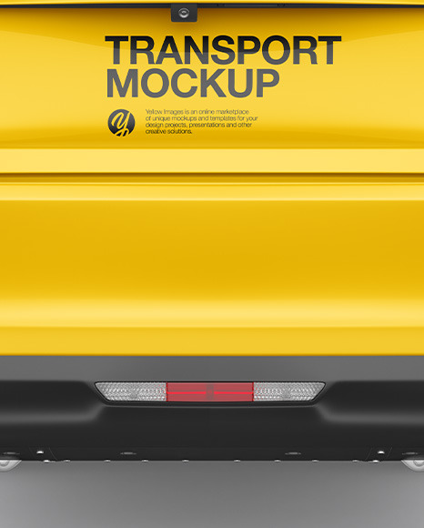 EV Compact Car Mockup   Back View PSD #5