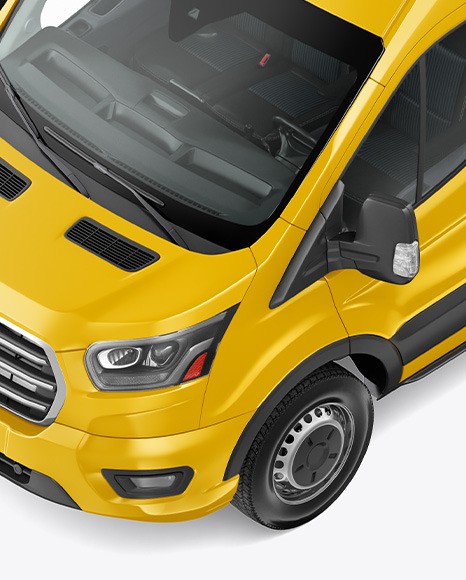 HQ Panel Van Mockup   Half Side View (High Angle) PSD #6