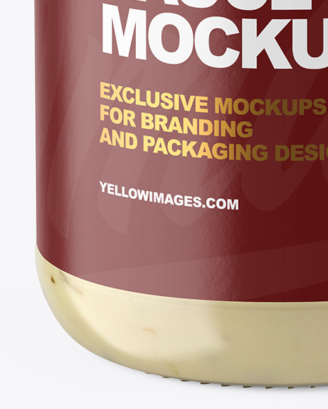 Clear Glass Jar with Tar Tar Sauce Mockup PSD #1