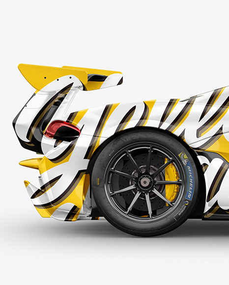Sport Car Mockup   Side View PSD #1