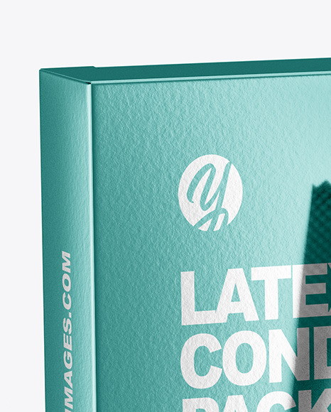 Glossy Metallic Condom Packaging Mockup In Box Mockups On Yellow Images Object Mockups