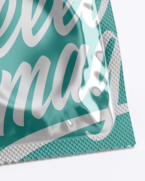 Download Glossy Metallic Condom Packaging Mockup In Box Mockups On Yellow Images Object Mockups