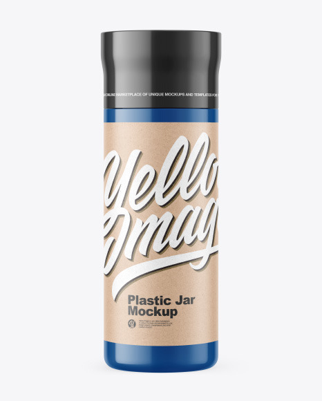 Glossy Plastic Jar Mockup