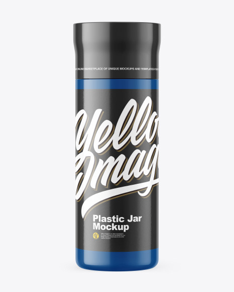 Glossy Plastic Jar Mockup PSD #2
