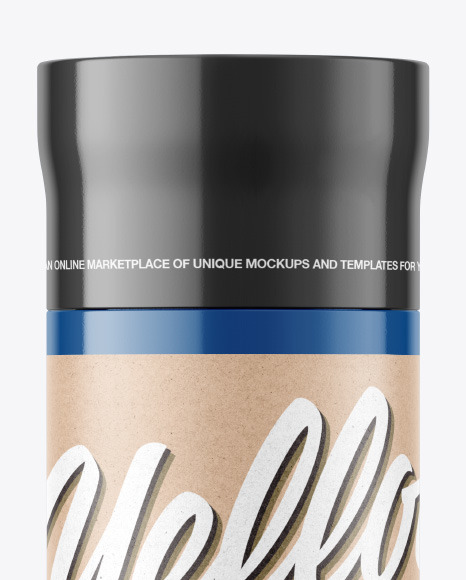 Glossy Plastic Jar Mockup PSD #1