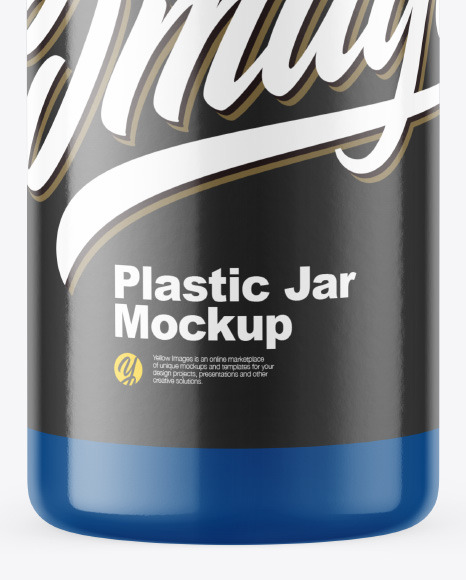 Glossy Plastic Jar Mockup PSD #6
