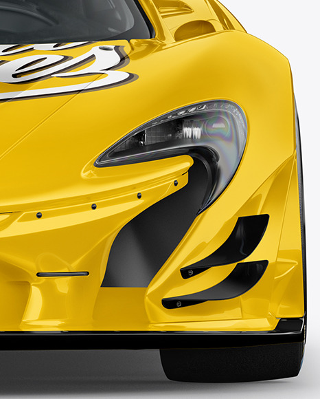 Sport Car Mockup   Front View PSD #1