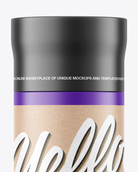 Matte Plastic Jar Mockup PSD #1