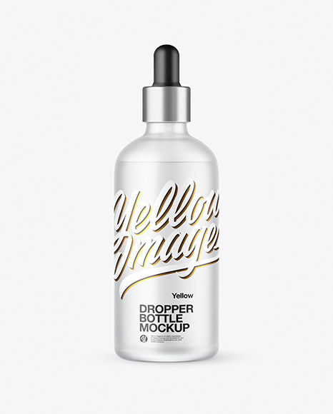 100ml Frosted Glass Dropper Bottle Mockup