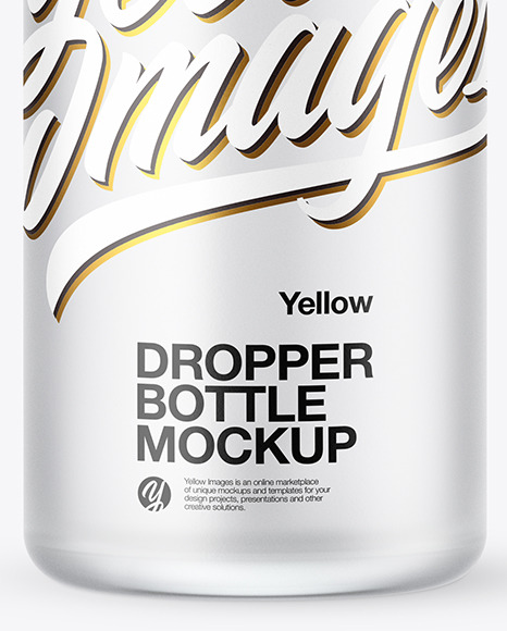 100ml Frosted Glass Dropper Bottle Mockup PSD #6