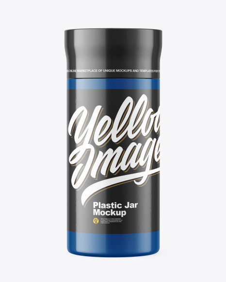 Glossy Plastic Jar Mockup PSD #2