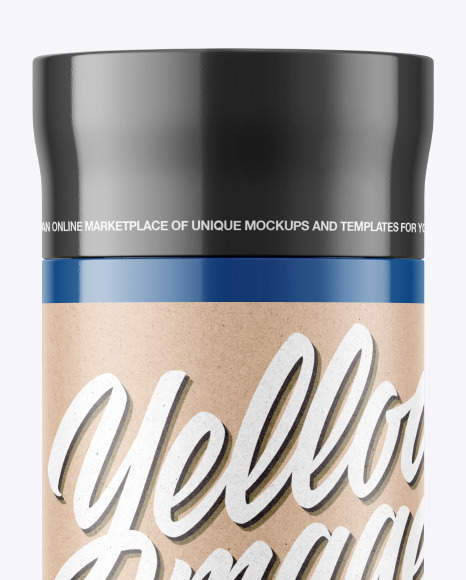 Glossy Plastic Jar Mockup PSD #1