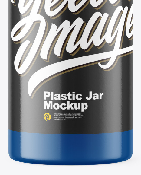 Glossy Plastic Jar Mockup PSD #6