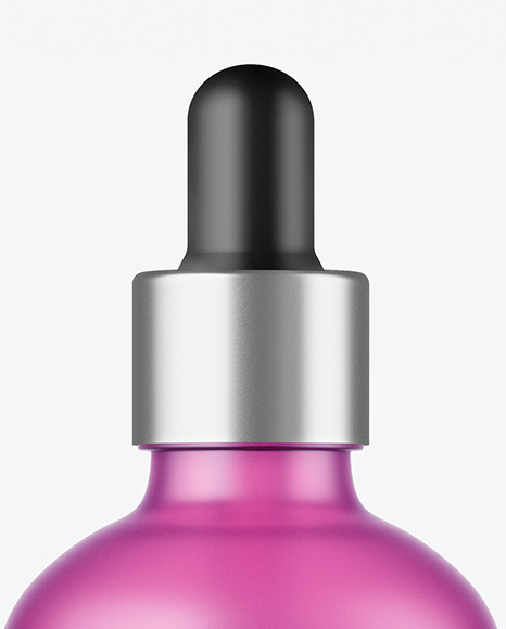 100ml Blue Frosted Glass Dropper Bottle Mockup PSD #2