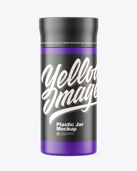 Matte Plastic Jar Mockup PSD #2