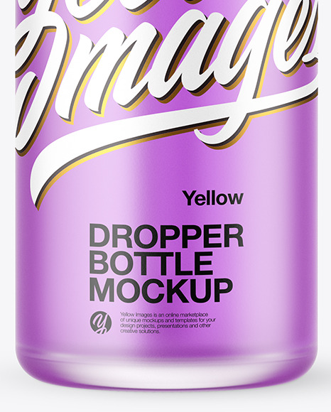 100ml Frosted Glass Dropper Bottle Mockup PSD #6