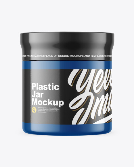 Glossy Plastic Jar Mockup PSD #2